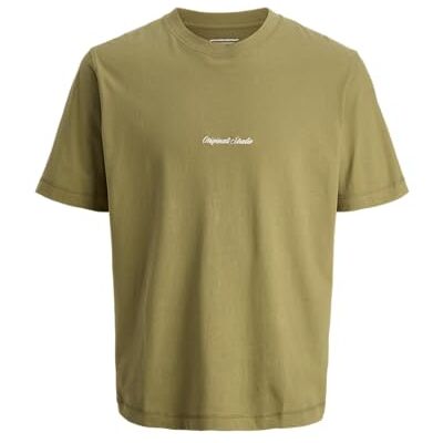 JACK & JONES Jornorrebro Emb Tee Ss Crew Neck Pls – Plus Size, oliv drab, 6XL JACK & JONES Jornorrebro Emb Tee Ss Crew Neck Pls – Plus Size, oliv drab, 6XL
