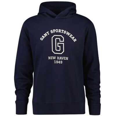 GANT GRAPHIC Sweat HOODIE, Kvällsblå, 4XL GANT GRAPHIC Sweat HOODIE, Kvällsblå, 4XL
