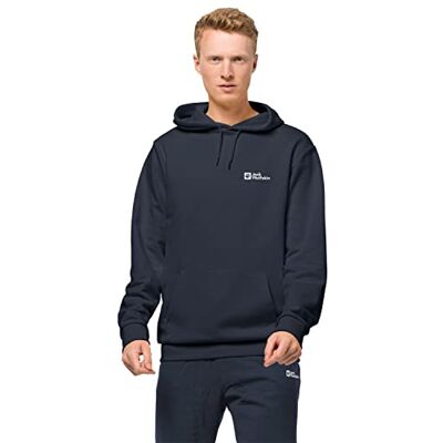 Jack Wolfskin Essential huvtröja för män, nattblå, L Jack Wolfskin Essential huvtröja för män, nattblå, L