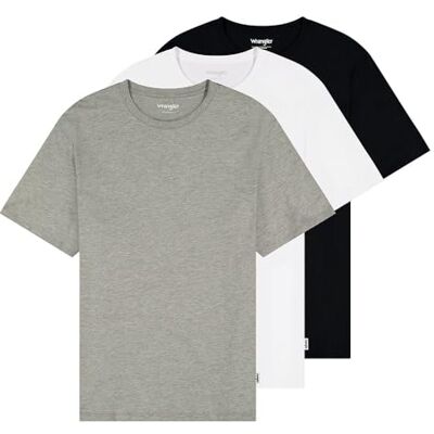 Wrangler herr tshirt, Vit grå svart, M Wrangler herr tshirt, Vit grå svart, M