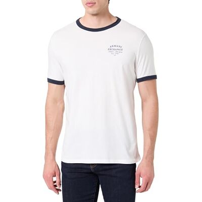 Giorgio Armani Men's Utility Edge, sustainable, färgkontrast, broderad logotyp, normal passform, vit, XS, Vit, XS Giorgio Armani Men's Utility Edge, sustainable, färgkontrast, broderad logotyp, normal passform, vit, XS, Vit, XS