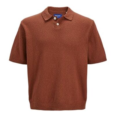 JACK & JONES Jorparos Knit Ss Polo, Arabian krydda, L JACK & JONES Jorparos Knit Ss Polo, Arabian krydda, L