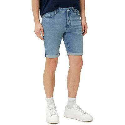 Koton herr denim vikta ben detaljerade knappade shorts, Light Indigo (600), 30 Koton herr denim vikta ben detaljerade knappade shorts, Light Indigo (600), 30