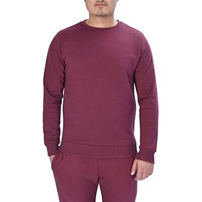 M17 Vardaglig mjuk mysig fleece för män – huvtröja – joggingbyxor – sweatshirt – separerar varma vardagskläder, Bourgogne röd, S M17 Vardaglig mjuk mysig fleece för män – huvtröja – joggingbyxor – sweatshirt – separerar varma vardagskläder, Bourgogne röd, S