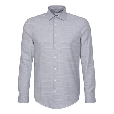 Seidensticker Slim Fit långärmad skjorta för män, blå, 40 SE Seidensticker Slim Fit långärmad skjorta för män, blå, 40 SE