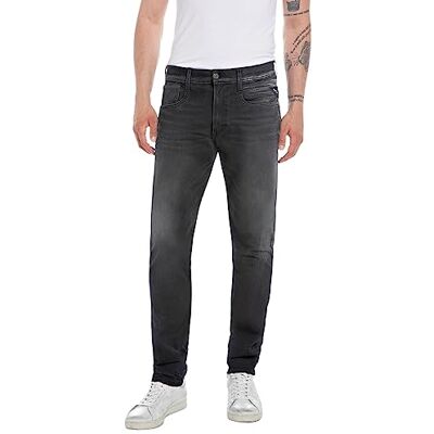Replay Herrjeans slim fit Anbass, 098 svart, 29W / 34L Replay Herrjeans slim fit Anbass, 098 svart, 29W / 34L