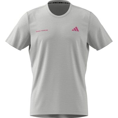 adidas För Män Own the Run Melange T-Shirt, Orbit Grey, XXL adidas För Män Own the Run Melange T-Shirt, Orbit Grey, XXL