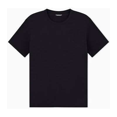 Giorgio Armani Herr Basic elastisk rund hals T-shirt svart L normal passform, Svart, L Giorgio Armani Herr Basic elastisk rund hals T-shirt svart L normal passform, Svart, L
