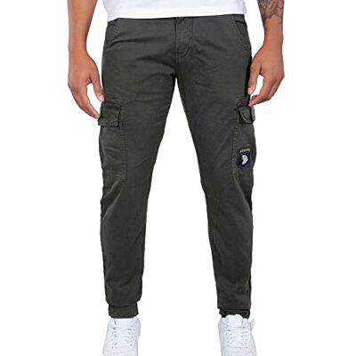 Alpha Industries herr Byxor Petrol Patch Pant-fritidsbyxor för män Alpha Industries herr Byxor Petrol Patch Pant-fritidsbyxor för män