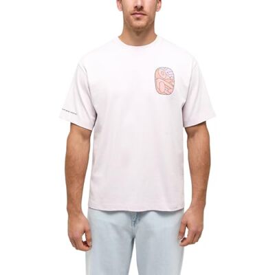 MUSTANG Herr stil Collab T-shirt, Orkidé Hush 8056, M MUSTANG Herr stil Collab T-shirt, Orkidé Hush 8056, M