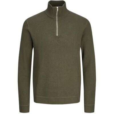 JACK & JONES JACK&JONES Jprbluchrister stickad halv dragkedja, Olivnatt/detalj: melerad, L JACK & JONES JACK&JONES Jprbluchrister stickad halv dragkedja, Olivnatt/detalj: melerad, L