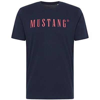 MUSTANG Herr Alex C logo T-shirt T-shirt, blå nätter 4085, L MUSTANG Herr Alex C logo T-shirt T-shirt, blå nätter 4085, L