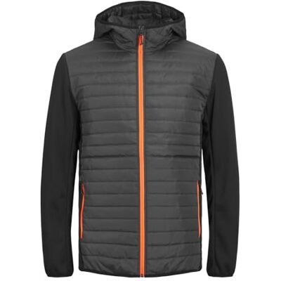 JACK & JONES herr jacka jjemulti quiltad jacka noos, Asfalt/detaljer: svarta ärmar, XXL JACK & JONES herr jacka jjemulti quiltad jacka noos, Asfalt/detaljer: svarta ärmar, XXL