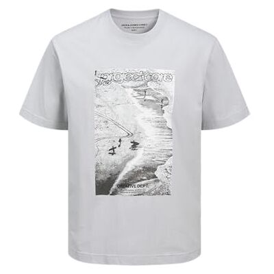 JACK & JONES Jcounion foto tryck Tee Ss Crew Neck, Grå gryning, L JACK & JONES Jcounion foto tryck Tee Ss Crew Neck, Grå gryning, L