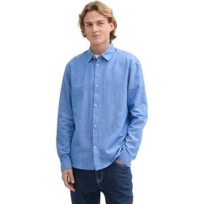 TOM TAILOR Denim herrskjorta, 36713 Azul Blue Chambray, XL TOM TAILOR Denim herrskjorta, 36713 Azul Blue Chambray, XL