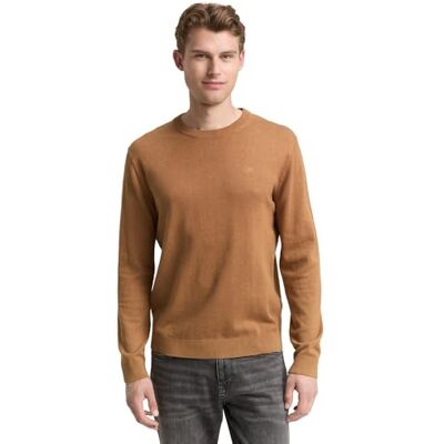 TOM TAILOR herrtröja, 39098 – Mid Brown Melange, M TOM TAILOR herrtröja, 39098 – Mid Brown Melange, M