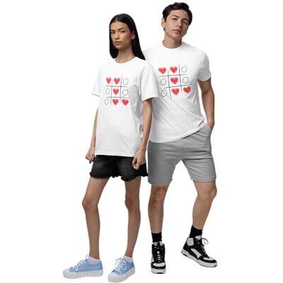 REPUBLIC OF CALIFORNIA Unisex URCTS037-XL-WH Love-X-O-Love-Always-Wins-T-shirt-vit, XL, Vitt och blått, XL REPUBLIC OF CALIFORNIA Unisex URCTS037-XL-WH Love-X-O-Love-Always-Wins-T-shirt-vit, XL, Vitt och blått, XL