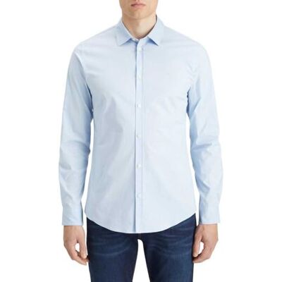 Scotch & Soda Mäns Core-Poplin, solid skjorta, Skjorta blå 6867, L Scotch & Soda Mäns Core-Poplin, solid skjorta, Skjorta blå 6867, L