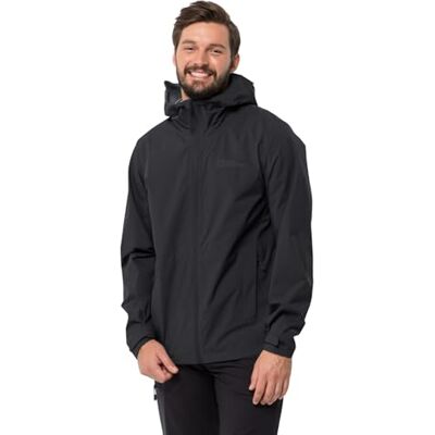 Jack Wolfskin Ytterkläder för män, Svart, S Jack Wolfskin Ytterkläder för män, Svart, S