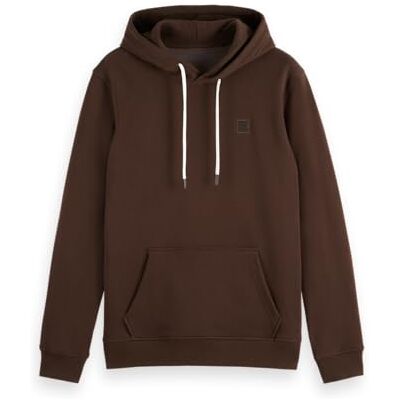 Scotch & Soda Seasonal Core – Regular-Fit logo badge hoodie, Demitasse 201, M Scotch & Soda Seasonal Core – Regular-Fit logo badge hoodie, Demitasse 201, M