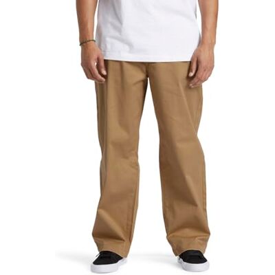 DC Shoes Dcshoes Chino byxor arbetare säckig chinos byxa unga män brun 28/32 DC Shoes Dcshoes Chino byxor arbetare säckig chinos byxa unga män brun 28/32