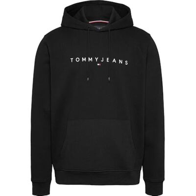 Tommy Jeans herr TJM REG LINEAR LOGO HOODIE EXT DM0DM20746BDS006 pullover huvtröja, svart (svart), XXL, svart (svart), XXL Tommy Jeans herr TJM REG LINEAR LOGO HOODIE EXT DM0DM20746BDS006 pullover huvtröja, svart (svart), XXL, svart (svart), XXL