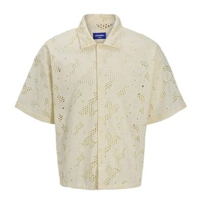 JACK & JONES Jorcorfu anglasise skjorta Ss, Antik vit, M JACK & JONES Jorcorfu anglasise skjorta Ss, Antik vit, M
