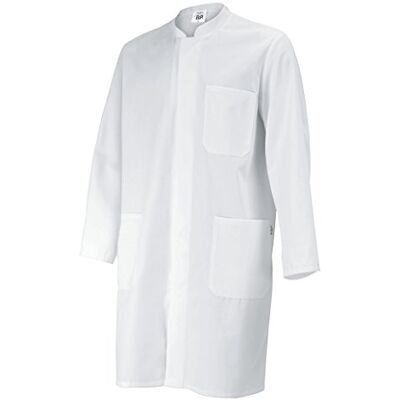 BP 1654-130-21-Ln unisexkappa, långärmad, polokrage, 205,00 g/m² ren bomull, vit, Ln BP 1654-130-21-Ln unisexkappa, långärmad, polokrage, 205,00 g/m² ren bomull, vit, Ln