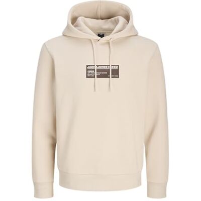 JACK & JONES Jcoterrain Sweat Hood FST huvtröja, Moonbeam, S JACK & JONES Jcoterrain Sweat Hood FST huvtröja, Moonbeam, S