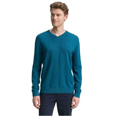 TOM TAILOR herrtröja, 38778 – Dark Aqua Melange, S TOM TAILOR herrtröja, 38778 – Dark Aqua Melange, S