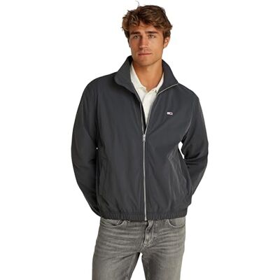 Tommy Jeans Män TJM ESSENTIAL JACKA EXT Vindjacka Jacka, Grå, 3XL, Grå (tvättad svart), 3XL stor Tommy Jeans Män TJM ESSENTIAL JACKA EXT Vindjacka Jacka, Grå, 3XL, Grå (tvättad svart), 3XL stor