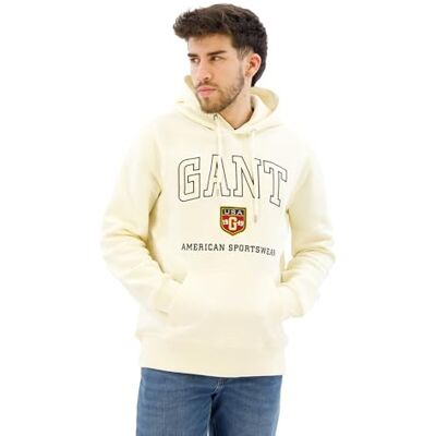 GANT Grafisk huvtröja, kräm, 4XL GANT Grafisk huvtröja, kräm, 4XL