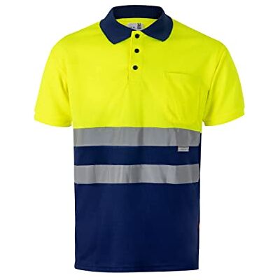 VELILLA Herr Polo Bicolor Kortärmad Hög Synlighet, Blå och gul, L VELILLA Herr Polo Bicolor Kortärmad Hög Synlighet, Blå och gul, L