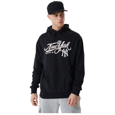 New Era herr MLB retro Grphc Os Hoody Neyyan Blkwhi New York Yankees tröja med huva, Svart, XL New Era herr MLB retro Grphc Os Hoody Neyyan Blkwhi New York Yankees tröja med huva, Svart, XL