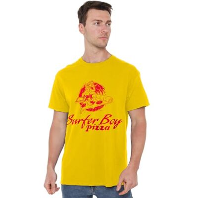 Stranger Things Surfer Boy Pizza Unisex T-shirt, Gul, X-Large, gUL, XL Stranger Things Surfer Boy Pizza Unisex T-shirt, Gul, X-Large, gUL, XL