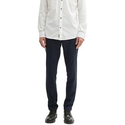 TOM TAILOR Travis Slim Chino byxor för män, 36780 – marinblå struktur, 36W x 32L TOM TAILOR Travis Slim Chino byxor för män, 36780 – marinblå struktur, 36W x 32L