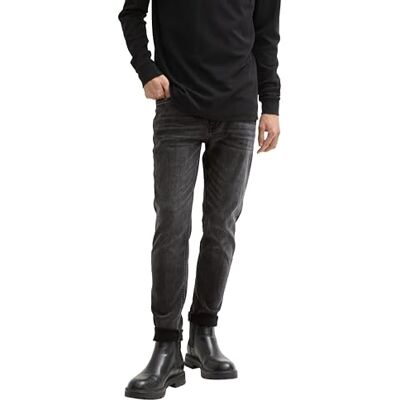 TOM TAILOR Denim herr Tapered Slim Fit jeans, 10272 – Mid Stone Black Denim, 29W / 34L TOM TAILOR Denim herr Tapered Slim Fit jeans, 10272 – Mid Stone Black Denim, 29W / 34L