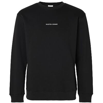 SELECTED HOMME Sweatshirt broderad, Svart 1, XXL SELECTED HOMME Sweatshirt broderad, Svart 1, XXL