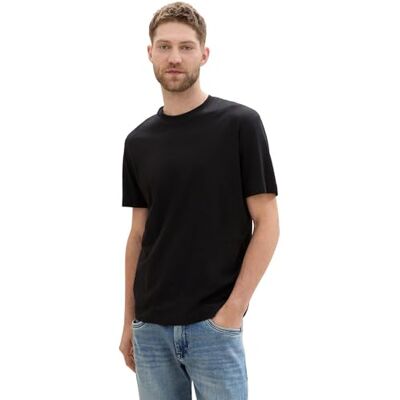 TOM TAILOR T-shirt för män, 29999 Svart, L TOM TAILOR T-shirt för män, 29999 Svart, L