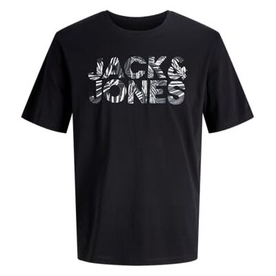 JACK & JONES Jjeff-logotyp Tee Ss Sn, svart, XL JACK & JONES Jjeff-logotyp Tee Ss Sn, svart, XL