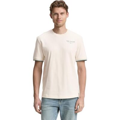 TOM TAILOR T-shirt för män, 10348 – Gardenia vit, M TOM TAILOR T-shirt för män, 10348 – Gardenia vit, M