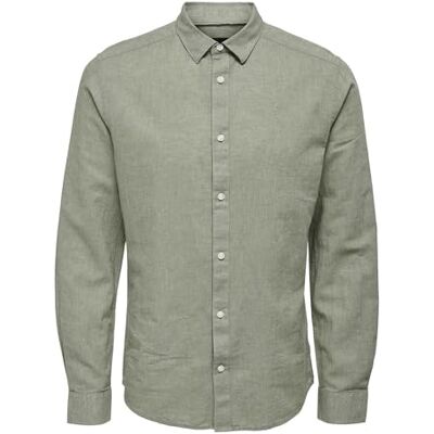 Only & Sons herrskjorta ONSCAIDEN skjorta, träsk, XS Only & Sons herrskjorta ONSCAIDEN skjorta, träsk, XS
