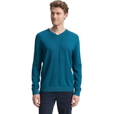 TOM TAILOR herrtröja, 38778 – Dark Aqua Melange, XXL TOM TAILOR herrtröja, 38778 – Dark Aqua Melange, XXL