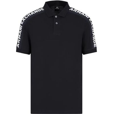 Giorgio Armani Kortärmad jacquardlogotyp för män, DEEP marinblå, XS, djup marin, XS Giorgio Armani Kortärmad jacquardlogotyp för män, DEEP marinblå, XS, djup marin, XS