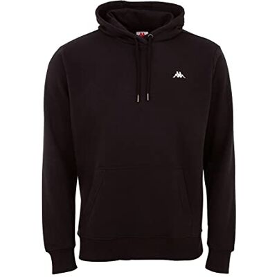 Kappa huvtröja Venno I lätt herr huvtröja I tröja av högkvalitativ bomull I perfekt för sommar och höst I tröja för fritid och sport I kläder för män, svart, L Kappa huvtröja Venno I lätt herr huvtröja I tröja av högkvalitativ bomull I perfekt för sommar och höst I tröja för fritid och sport I kläder för män, svart, L