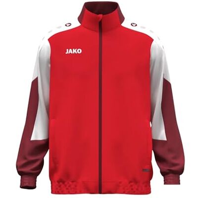 JAKO Unisex vävda jacka Dynamic, röd/vit/mörkröd, M JAKO Unisex vävda jacka Dynamic, röd/vit/mörkröd, M