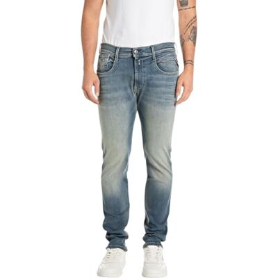 Replay Slim fit Jeans Anbass Hyperflex Dust, 009 medium blå, 38W x 32L Replay Slim fit Jeans Anbass Hyperflex Dust, 009 medium blå, 38W x 32L