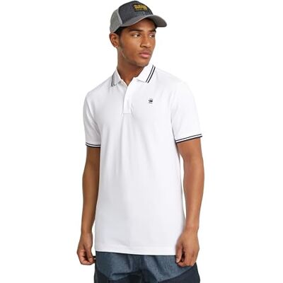 G-STAR RAW G-STAR Herr Dunda Slim Stripe Polo, Vit (White D17127-5864-110), M G-STAR RAW G-STAR Herr Dunda Slim Stripe Polo, Vit (White D17127-5864-110), M
