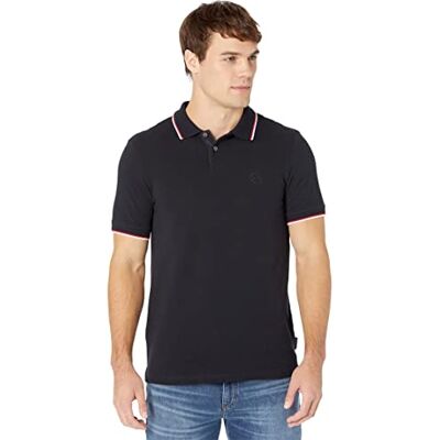 Giorgio Armani Herr Double Stripe pikétröja, BLÅ, S Giorgio Armani Herr Double Stripe pikétröja, BLÅ, S