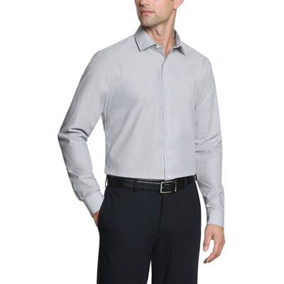 Kenneth Cole Unlisted herrskjorta, slimfit, rutor och ränder (mönstrad), bensin, 15"-15.5" Neck 32"-33" Sleeve Kenneth Cole Unlisted herrskjorta, slimfit, rutor och ränder (mönstrad), bensin, 15"-15.5" Neck 32"-33" Sleeve